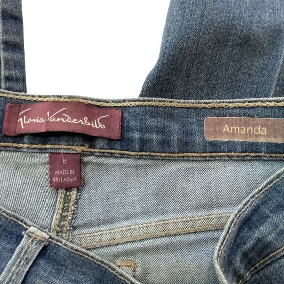 Gloria Vanderbild Amanda Jeans Women 8 High Rise Straight Stretch Mid Wash Denim - Picture 8 of 9